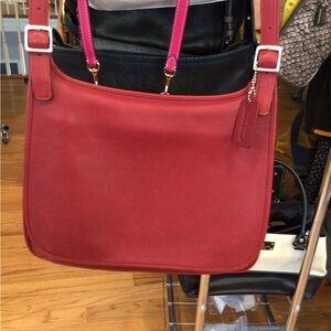 Coach legacy Flap Vintage Deep Red Leather Shoulder Bag
